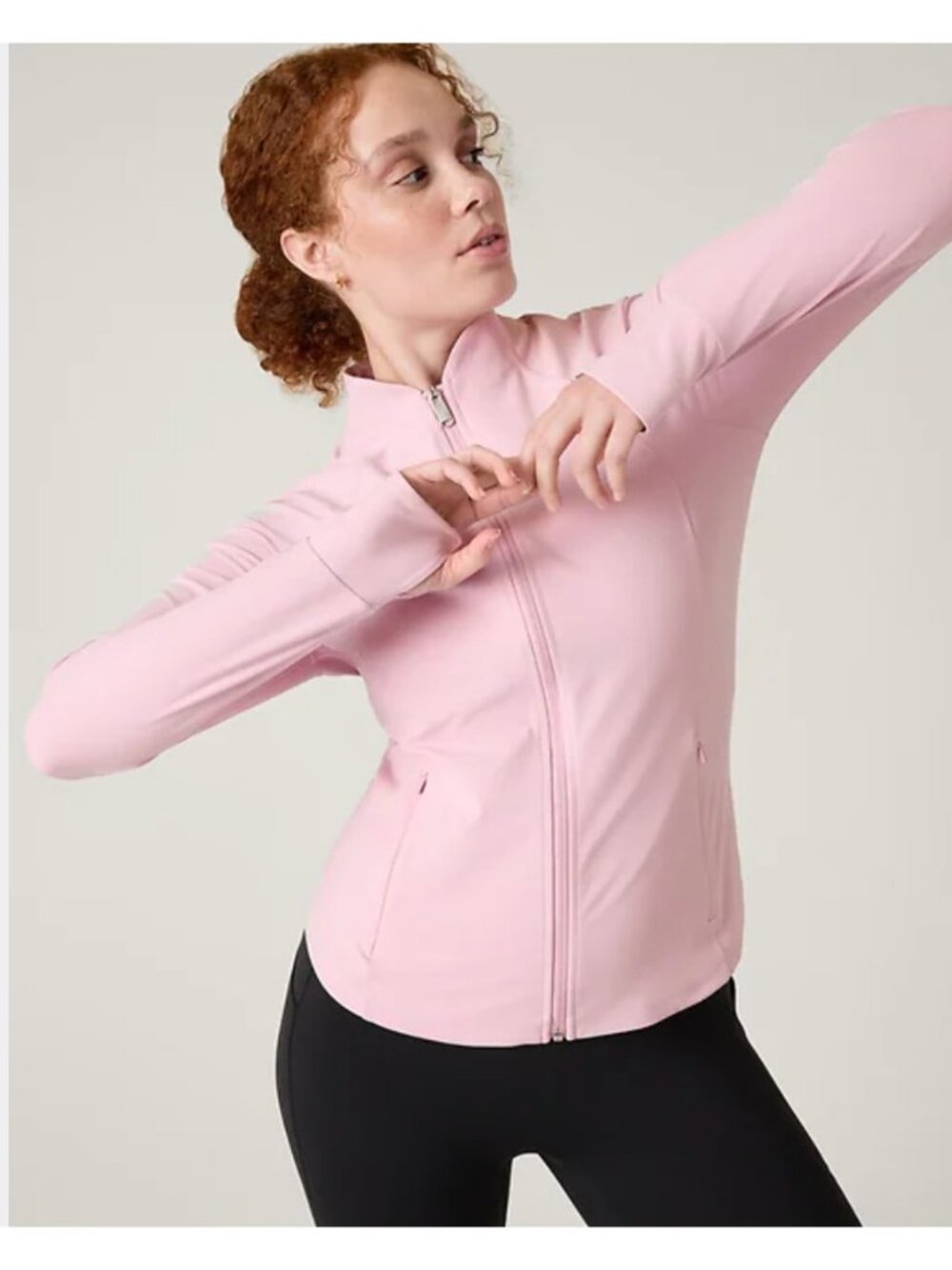 New Athleta 1X Salutation Jacket Begonia Pink Plus Size 1X